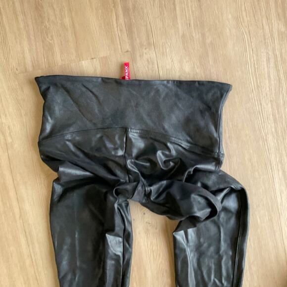 SPANX Faux Leather Leggings Black SIZE XLarge - Picture 10 of 15